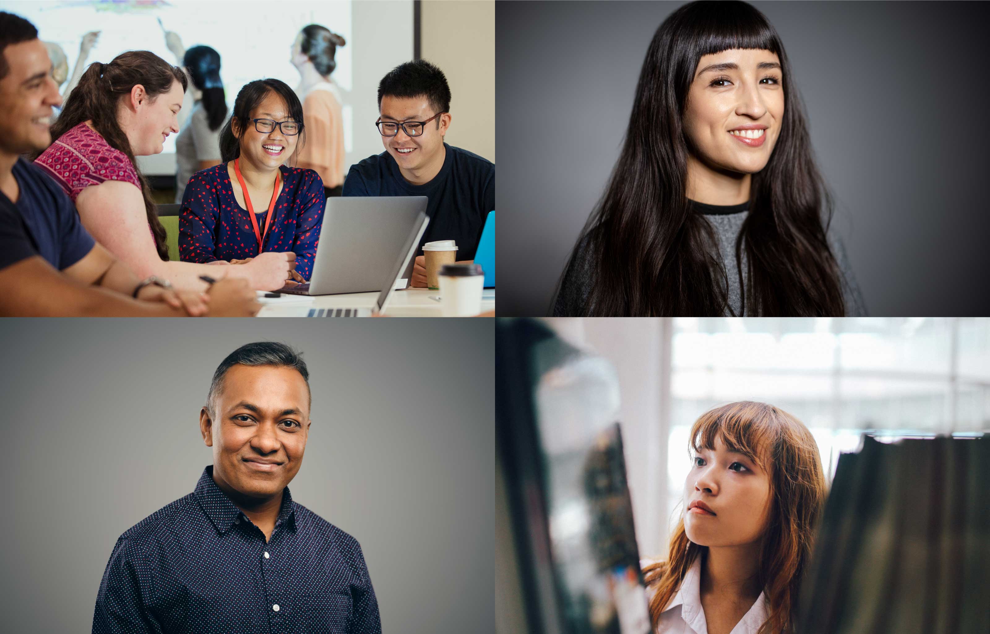 Four images of the ATEC team