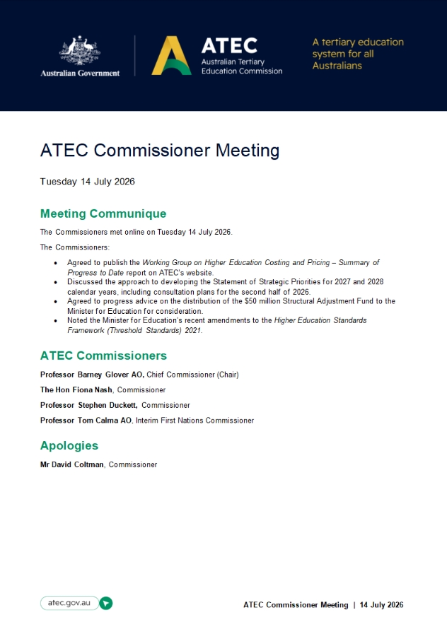 Thumbnail image for Meeting Communique 14 July 2026